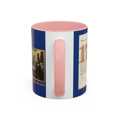 Declaration of Independence Dark Blue Accent Mug by theGreenDragonTavern.shop